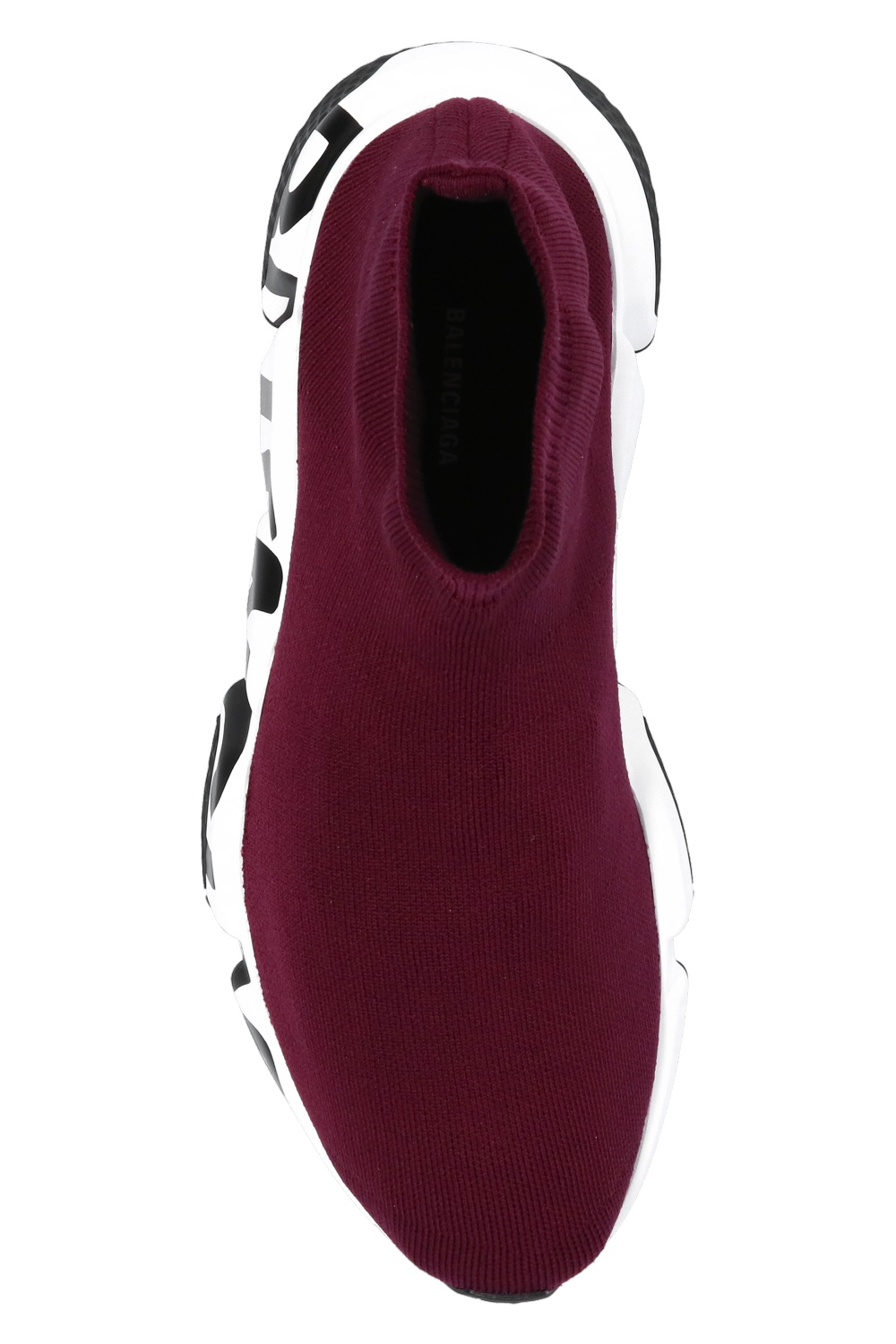 Burgundy balenciaga hot sale speed trainers